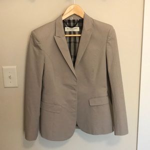 Women’s Burberry blazer in tan.